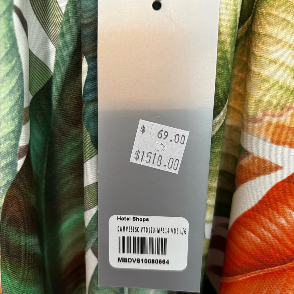 🌴 Amiani Resort Wear Tropical Leaf Print Dress - Picture 4 of 5